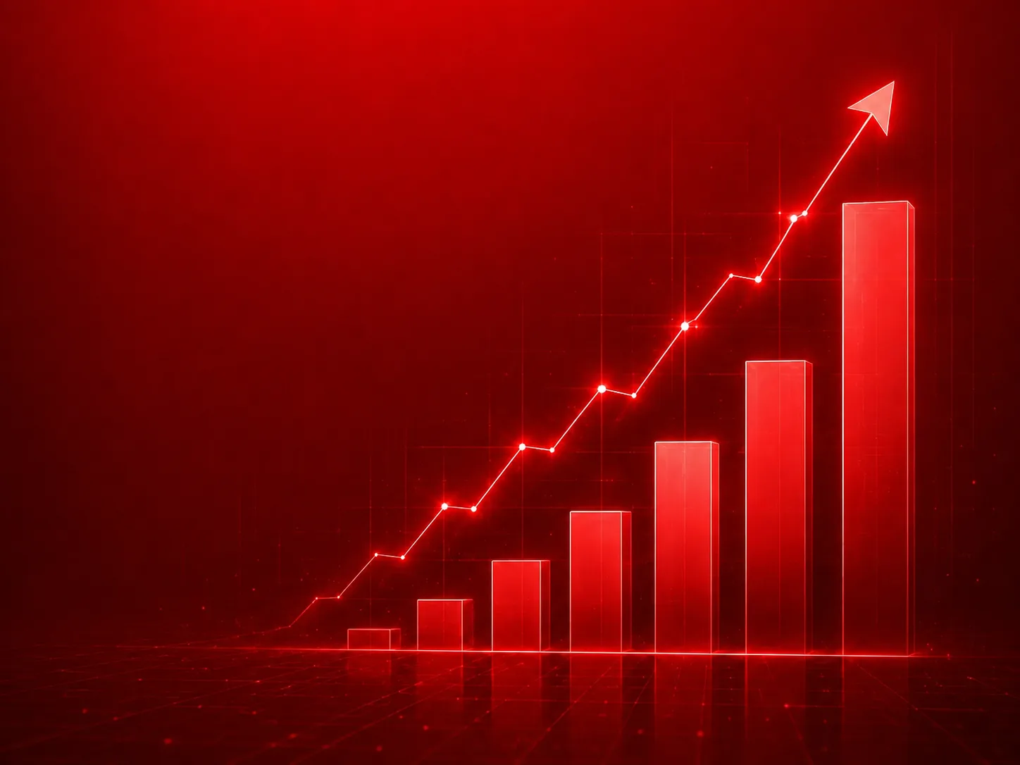Gráfico ascendente representando crescimento e resultados